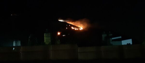 Горит трава на Панораме под Бишкеком - Sputnik Кыргызстан