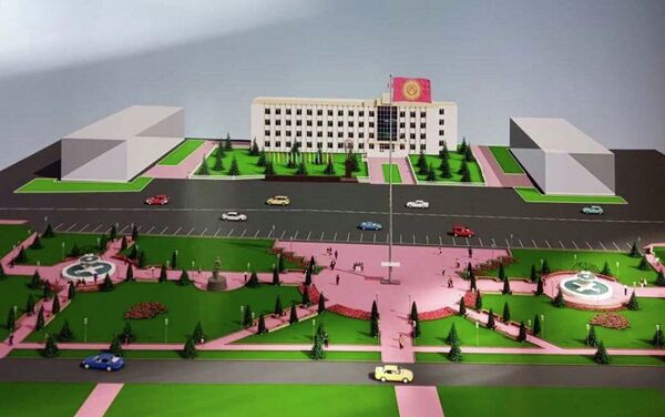 Площадь имени Турдакуна Усубалиева в центре Нарына реконструируют - Sputnik Кыргызстан