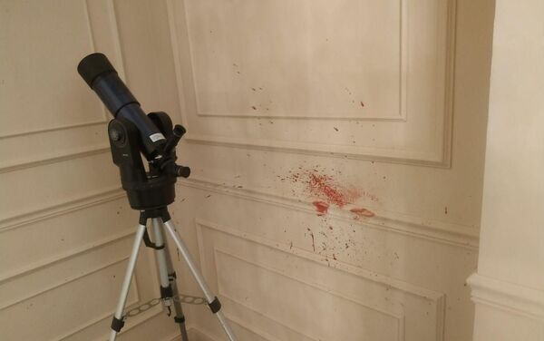 На кадрах видны следы крови на стене... - Sputnik Кыргызстан