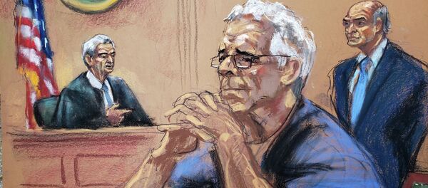 Американский финансист Джеффри Эпштейн во время слушания по его делу в зале суда в Нью-Йорке, США, 31 июля 2019 года - Sputnik Кыргызстан