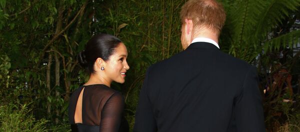 Ханзаада Гаррин жубайы Меган Маркл менен. Архив - Sputnik Кыргызстан