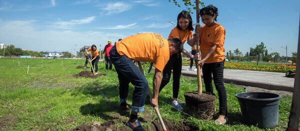 Сотрудники Sputnik Кыргызстан приняли участие в социальной акции Парк для жизни Сотрудники Sputnik Кыргызстан приняли участие в социальной акции Парк для жизни - Sputnik Кыргызстан