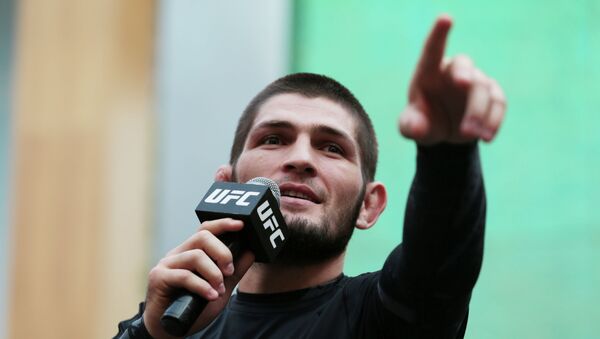 Непобежденный чемпион UFC Хабиб Нурмагомедов. Архивное фото - Sputnik Кыргызстан