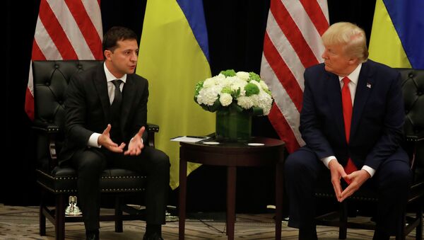 Двусторонняя встреча президента США Дональд Трампа и президента Украины Владимира Зеленского - Sputnik Кыргызстан