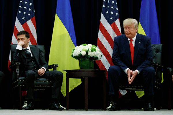 Встреча президентов США и Украины Дональда Трампа и Владимира Зеленского в Нью-Йорке - Sputnik Кыргызстан