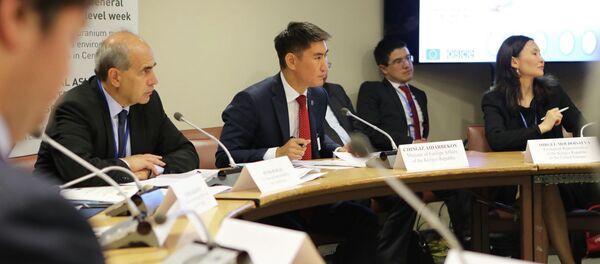 Мероприятие, посвященное опасностям, связанным с уранодобывающей деятельностью, которую вели раньше в ЦА Мероприятие, посвященное опасностям, связанным с уранодобывающей деятельностью, которую вели раньше в ЦА - Sputnik Кыргызстан