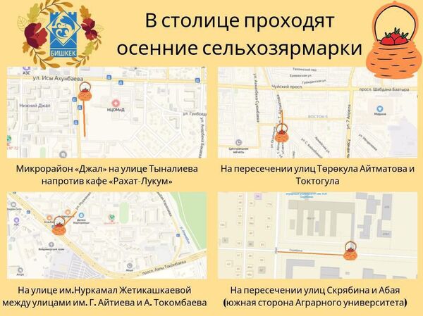 Где в Бишкеке работают сельхозярмарки каждые выходные — адреса - Sputnik Кыргызстан