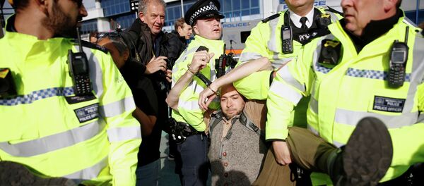 Демонстрации в аэропорту Лондон-Сити Демонстрации в аэропорту Лондон-Сити - Sputnik Кыргызстан