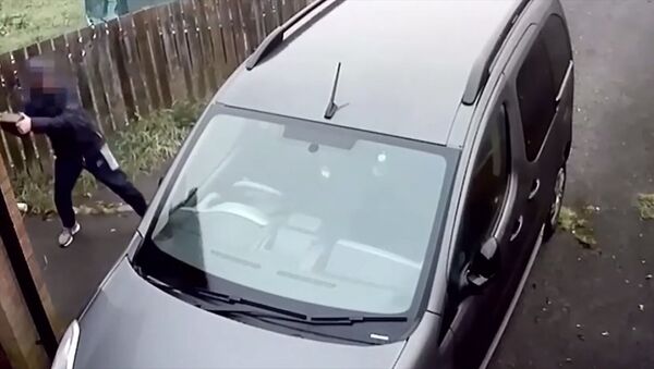 Мужчина с кирпичом хотел угнать авто, но сработала мгновенная карма. Видео - Sputnik Кыргызстан