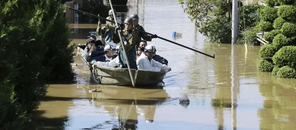 Последствия тайфуна Хагибис в в префектура Мияги. Япония - Sputnik Кыргызстан
