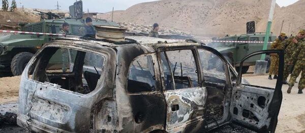 На месте нападения на таджикскую пограничную заставу на госрубежах с Узбекистаном - Sputnik Кыргызстан