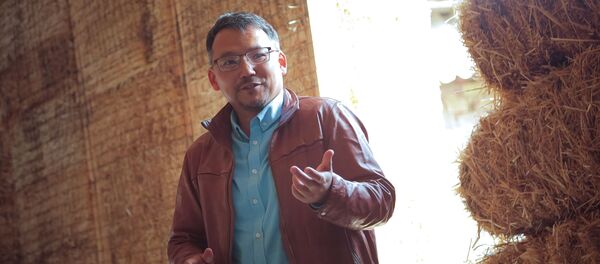 Предприниматель Айбек Шаршенбаев, который занимается строительством экологически чистых домов из соломы Предприниматель Айбек Шаршенбаев, который занимается строительством экологически чистых домов из соломы - Sputnik Кыргызстан