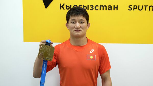 Чемпион Азии по вольной борьбе Улукбек Жолдошбеков. Архивное фото - Sputnik Кыргызстан