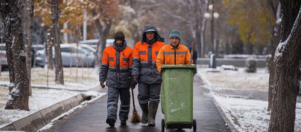 Первый снег в Бишкеке - Sputnik Кыргызстан
