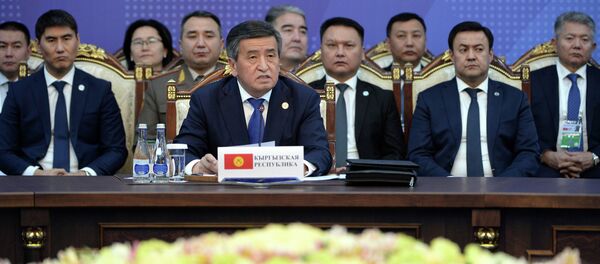 Президент Кыргызстана Сооронбай Жээнбеков на расширенном заседании глав стран — участниц ОДКБ в Бишкеке - Sputnik Кыргызстан