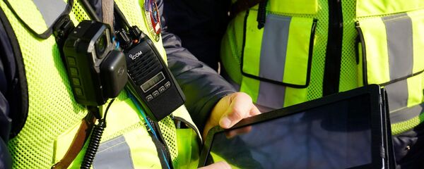 Сотрудники управления патрульной службы милиции. Архивное фото - Sputnik Кыргызстан