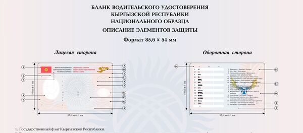 Образцы новых водительских удостоверений гражданина Кыргызстана Образцы новых водительских удостоверений гражданина Кыргызстана - Sputnik Кыргызстан