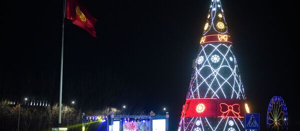Новогодняя елка на площади Ала-Тоо в Бишкеке. Архивное фото - Sputnik Кыргызстан