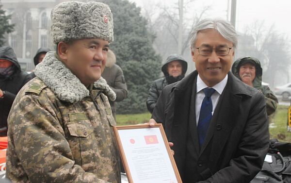 В торжественной церемонии вручения оборудования приняли участие посол Японии Маэда Сигэки и представители министерства - Sputnik Кыргызстан