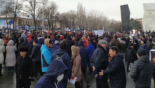 Митинг в защиту свободы слова, СМИ и против коррупции в Бишкеке - Sputnik Кыргызстан