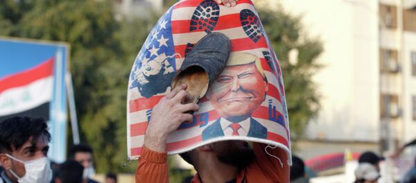 Акции протеста против воздушных ударов США в Багдаде. Архивное фото - Sputnik Кыргызстан