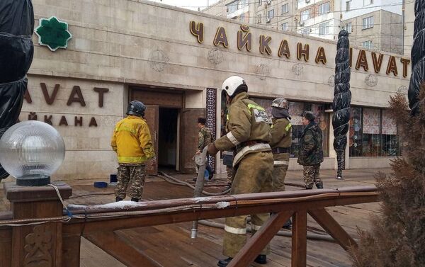 В Бишкеке горит кафе Navat. - Sputnik Кыргызстан