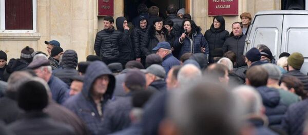 Акция протеста в Абхазии Акция протеста в Абхазии - Sputnik Кыргызстан