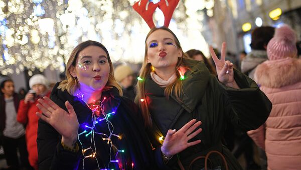 Празднование Нового года в Москве - Sputnik Кыргызстан