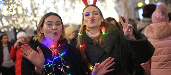 Празднование Нового года в Москве - Sputnik Кыргызстан