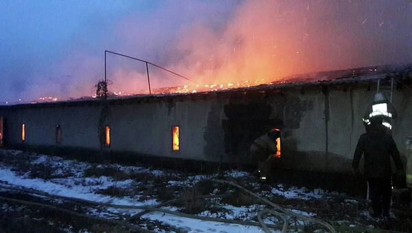Пожар в мебельном цехе на севере Бишкека - Sputnik Кыргызстан