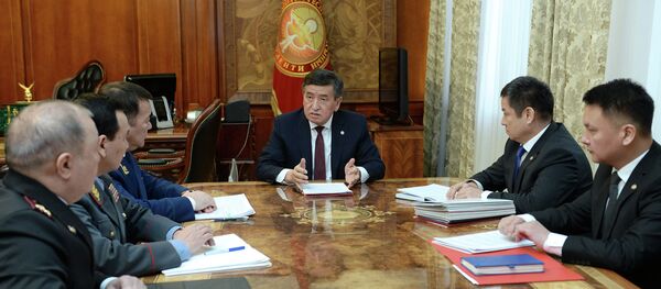 Президент КР Сооронбай Жээнбеков на заседании совбеза. Архивное фото - Sputnik Кыргызстан