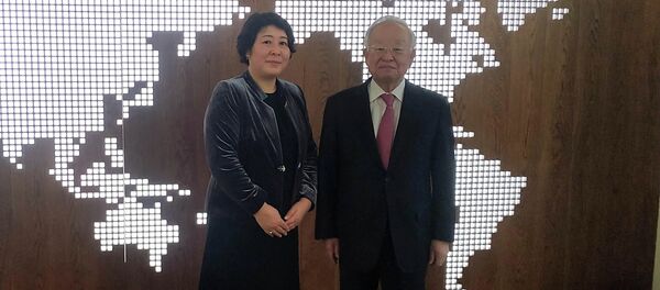 Встреча посла КР в Республике Корея Динары Кемеловой  с председателем CJ Group  Кён Шик Сон - Sputnik Кыргызстан