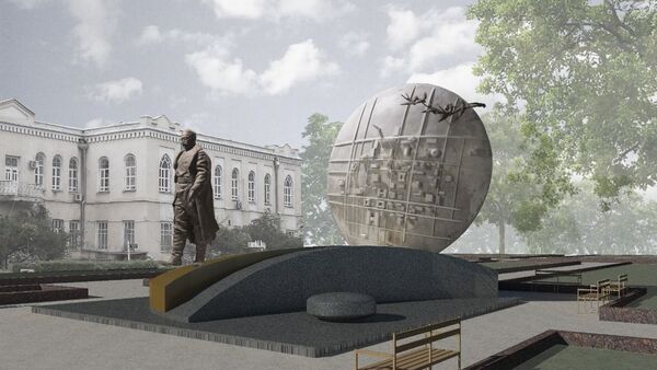 Эскиз постамента Бишкек баатыру, изготовленная скульптором Адилем Сейталиевым - Sputnik Кыргызстан