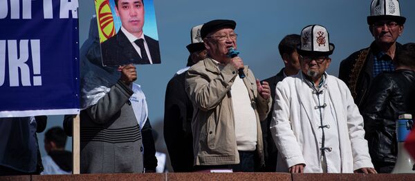 Бишкекте өткөн митингдин уюштуруучусу, Жогорку Кеңештин экс-депутаты Каныбек Осмоналиев - Sputnik Кыргызстан