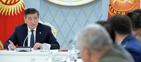 Президент КР Сооронбай Жээнбеков выступает на заседании Совета безопасности. Архивное фото - Sputnik Кыргызстан