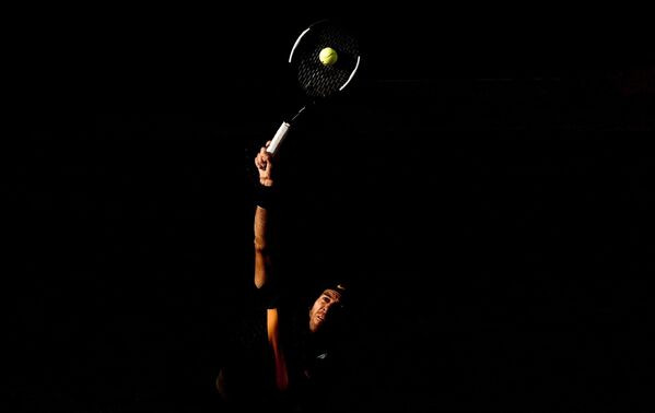 Хуан-Мартин дель Потро в матче Открытого чемпионата Франции по теннису против Карена Хачанова - Sputnik Кыргызстан