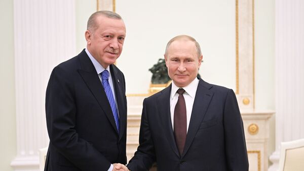 Президент РФ В. Путин встретился с президентом Турции Р. Эрдоганом - Sputnik Кыргызстан