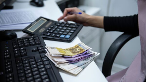 Калькулятор колдонуп жаткан кыз. Иллюстративдиик сүрөт - Sputnik Кыргызстан