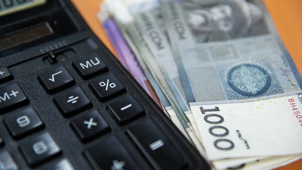 Калькулятор и деньги. Иллюстративное фото - Sputnik Кыргызстан