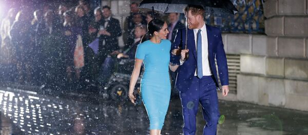 Ханзаада Гарри менен анын аялы Меган Маркл. Архив - Sputnik Кыргызстан