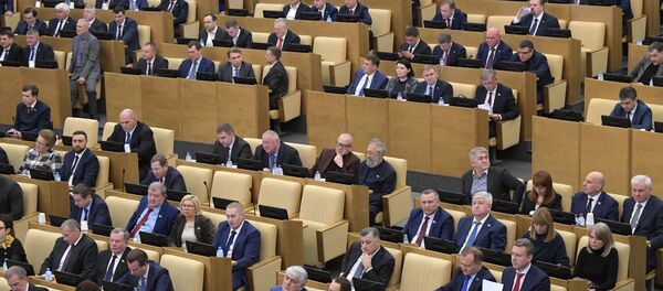 Депутаты на пленарном заседании Государственной Думы РФ. Архивное фото Депутаты на пленарном заседании Государственной Думы РФ. Архивное фото - Sputnik Кыргызстан