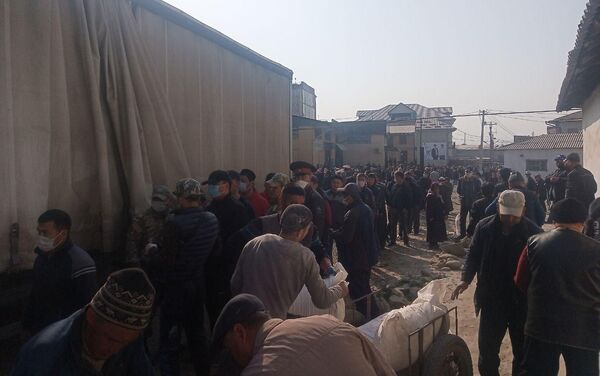 Сегодня по указанию мэра в трех пунктах в южной столице начали реализацию муки: на въезде в город со стороны села Фуркат, в микрорайоне Кулатов и на мучном базаре на центральном рынке - Sputnik Кыргызстан