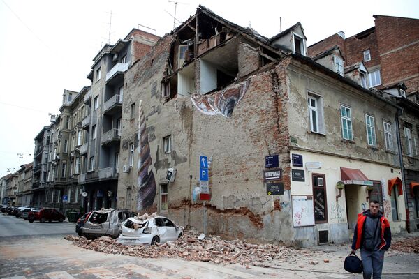 Землетрясение в Загребе. Хорватия - Sputnik Кыргызстан