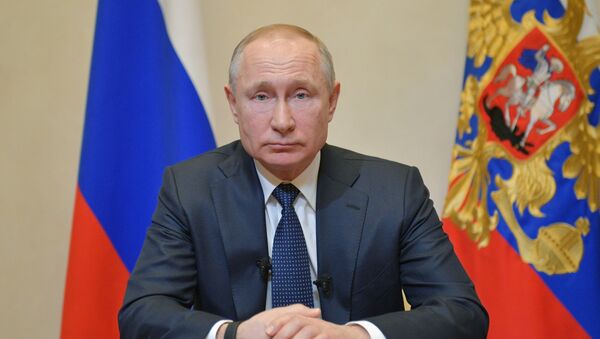 Президент РФ В. Путин выступил с обращением в связи с коронавирусом  - Sputnik Кыргызстан