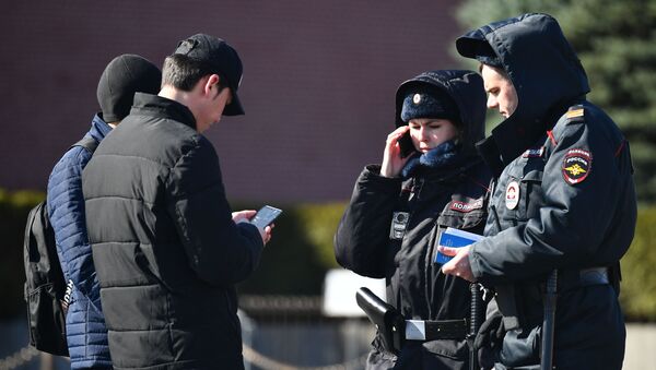 Москва шаарындагы полиция кызматкерлери - Sputnik Кыргызстан