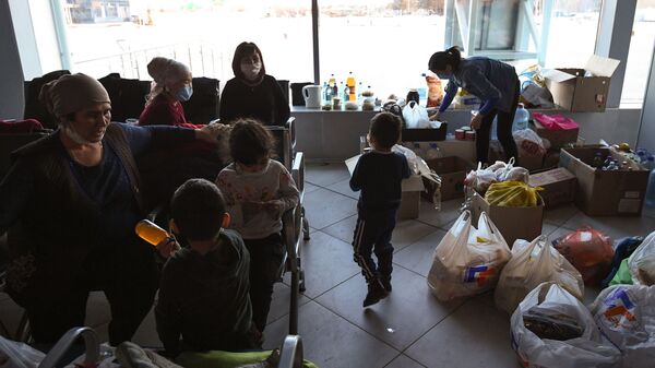 Волонтеры помогают застрявшим в аэропорту Толмачево в Новосибирске гражданам Киргизии - Sputnik Кыргызстан