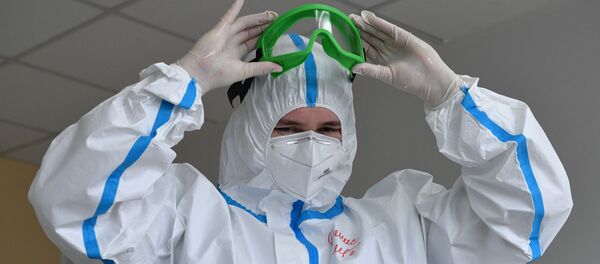 Открытие стационара НМХЦ им. Пирогова, перепрофилированного для приема пациентов с коронавирусной инфекцией - Sputnik Кыргызстан