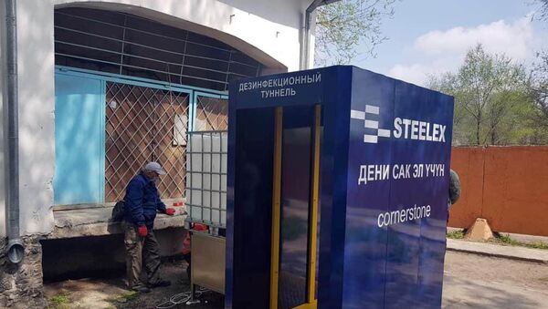Установка дезинфицирующих кабин для в Бишкеке - Sputnik Кыргызстан