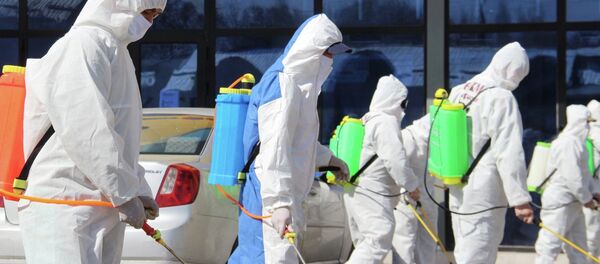 Работы по дезинфекции улиц в Оше - Sputnik Кыргызстан