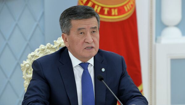 Президент КР Сооронбай Жээнбеков на внеочередном заседании ССТГ в формате видеоконференции - Sputnik Кыргызстан
